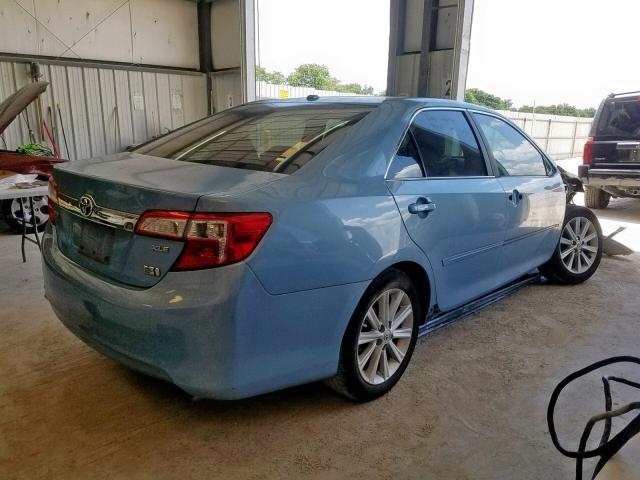 4T1BD1FK1CU062057 - 2012 TOYOTA CAMRY HYBR BLUE photo 4