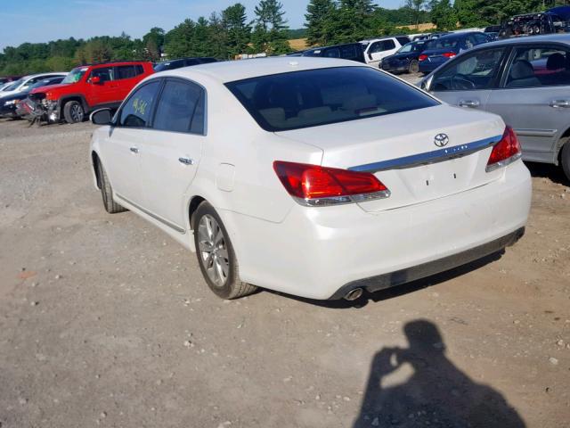 4T1BK3DB4BU371802 - 2011 TOYOTA AVALON BAS WHITE photo 3