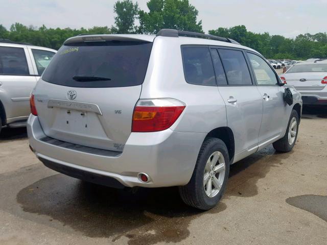 JTEDS41A482061406 - 2008 TOYOTA HIGHLANDER SILVER photo 4