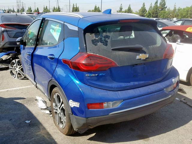 1G1FX6S01H4161668 - 2017 CHEVROLET BOLT EV PR BLUE photo 3