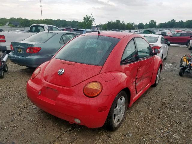 3VWCF21C5XM406084 - 1999 VOLKSWAGEN NEW BEETLE 红色 照片 4
