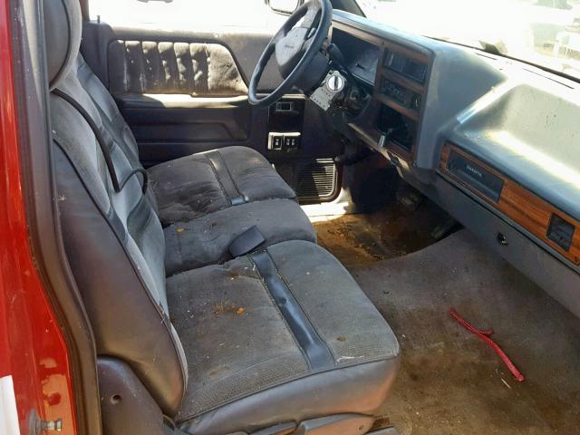 1B7GL23Y1NS560365 - 1992 DODGE DAKOTA RED photo 5