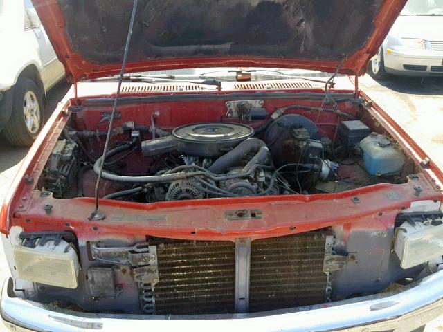 1B7GL23Y1NS560365 - 1992 DODGE DAKOTA RED photo 7