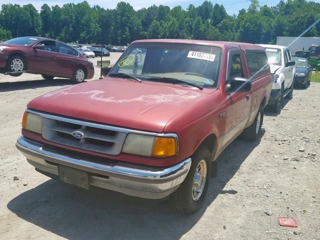 1FTCR10A5STA07173 - 1995 FORD RANGER RED photo 2