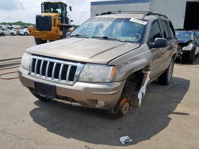 1J4GW58N14C417667 - 2004 JEEP GRAND CHER GOLD photo 2