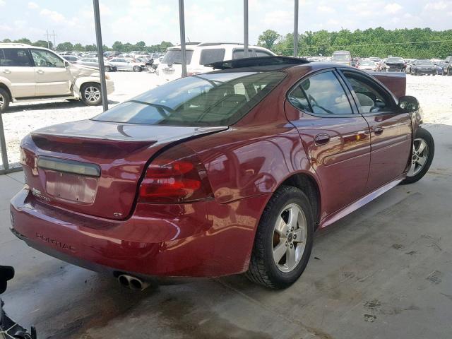 2G2WS522951142623 - 2005 PONTIAC GRAND PRIX RED photo 4