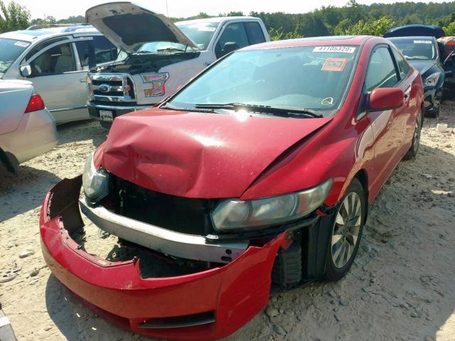 2HGFG1B9XAH527338 - 2010 HONDA CIVIC EXL RED photo 2