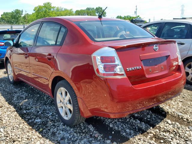 3N1AB61E18L757387 - 2008 NISSAN SENTRA 2.0 MAROON photo 3