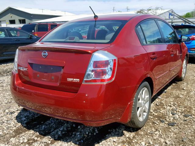 3N1AB61E18L757387 - 2008 NISSAN SENTRA 2.0 MAROON photo 4