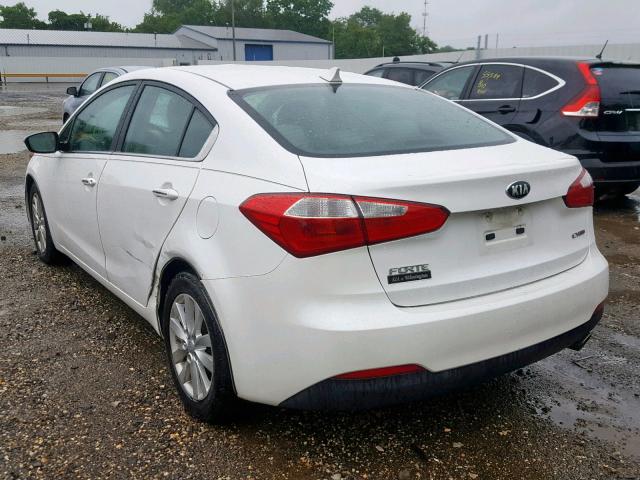 KNAFX4A86F5264060 - 2015 KIA FORTE EX WHITE photo 3