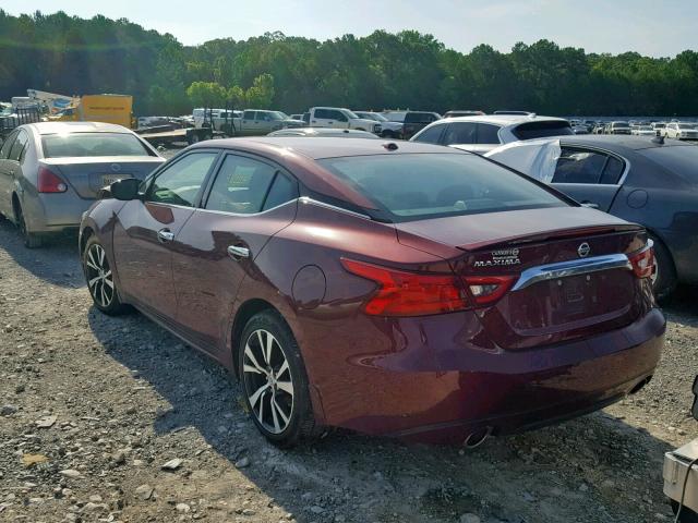 1N4AA6APXGC408195 - 2016 NISSAN MAXIMA 3.5 MAROON photo 3