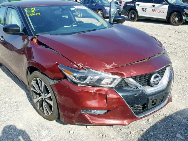 1N4AA6APXGC408195 - 2016 NISSAN MAXIMA 3.5 MAROON photo 9