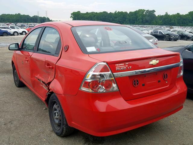 KL1TD5DE4BB133461 - 2011 CHEVROLET AVEO LS RED photo 3