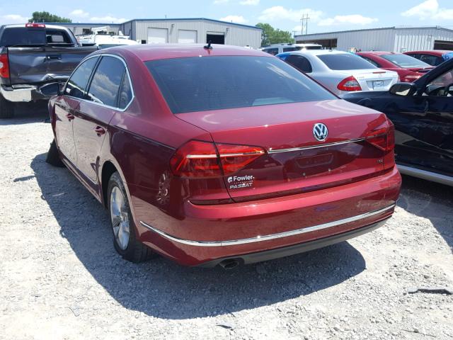 1VWAS7A34GC035467 - 2016 VOLKSWAGEN PASSAT S RED photo 3