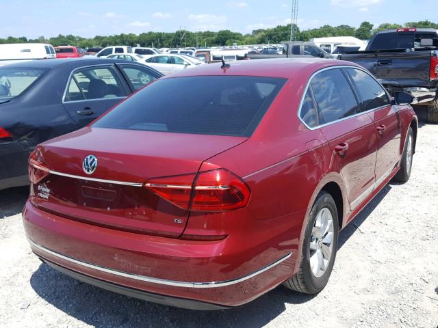 1VWAS7A34GC035467 - 2016 VOLKSWAGEN PASSAT S RED photo 4