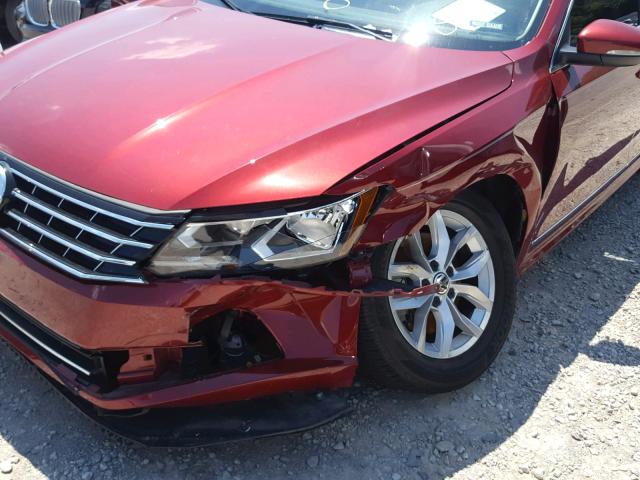 1VWAS7A34GC035467 - 2016 VOLKSWAGEN PASSAT S RED photo 9