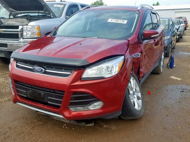 1FMCU0JX6EUA52080 - 2014 FORD ESCAPE TIT RED photo 2