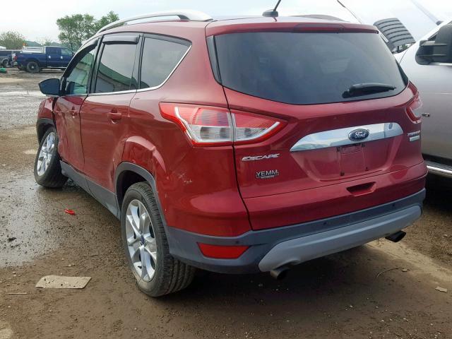 1FMCU0JX6EUA52080 - 2014 FORD ESCAPE TIT RED photo 3