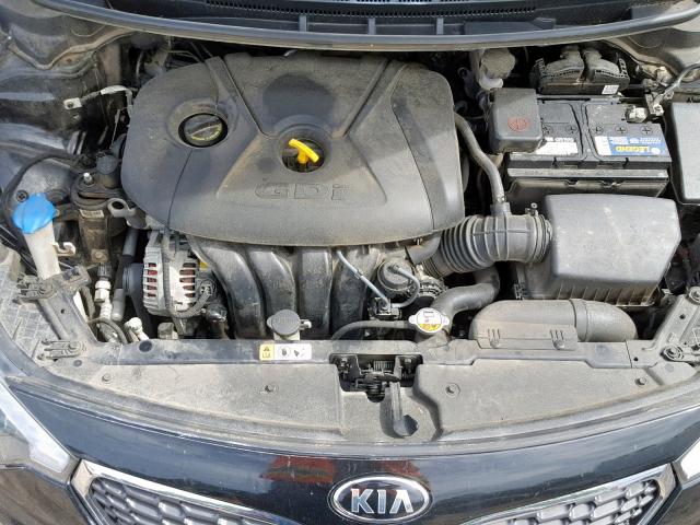 KNAFX5A8XE5162295 - 2014 KIA FORTE EX BLACK photo 7