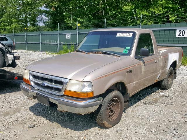 1FTYR10C6WTA80162 - 1998 FORD RANGER BEIGE photo 2