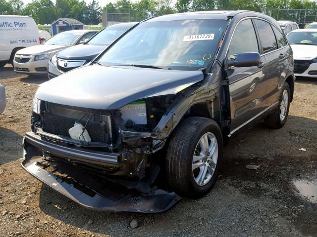 5J6RE4H75BL027322 - 2011 HONDA CR-V EXL GRAY photo 2