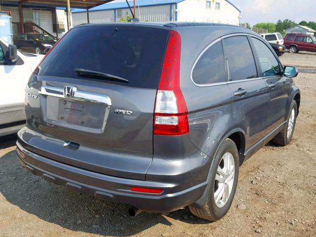 5J6RE4H75BL027322 - 2011 HONDA CR-V EXL GRAY photo 4