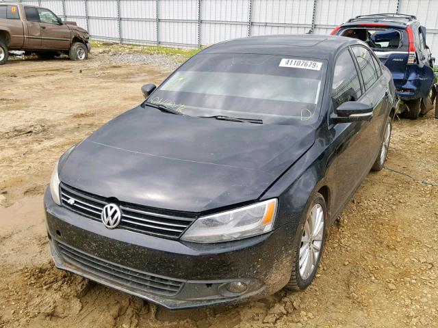 3VW3L7AJ6CM376267 - 2012 VOLKSWAGEN JETTA TDI BLACK photo 2