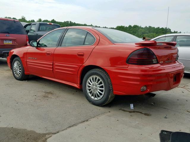 1G2NF52T11M587428 - 2001 PONTIAC GRAND AM S RED photo 3