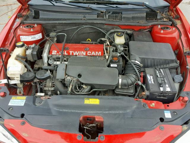 1G2NF52T11M587428 - 2001 PONTIAC GRAND AM S RED photo 7