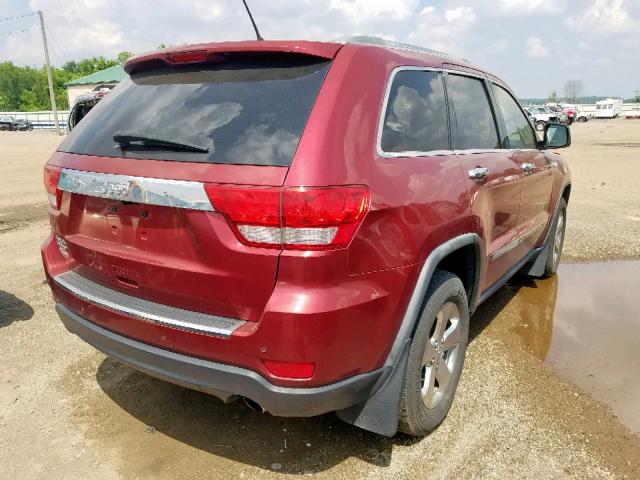 1C4RJFBG3CC217742 - 2012 JEEP GRAND CHER RED photo 4