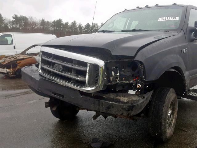 1FTSX31FX2EA83676 - 2002 FORD F350 SRW S BLACK photo 9