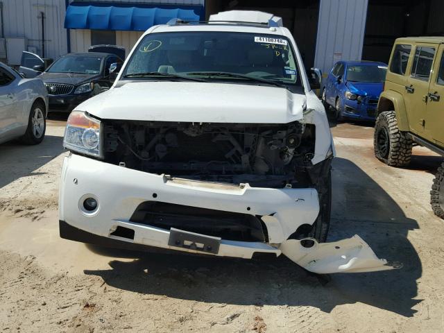 5N1BA0NF0AN609785 - 2010 NISSAN ARMADA PLA WHITE photo 9