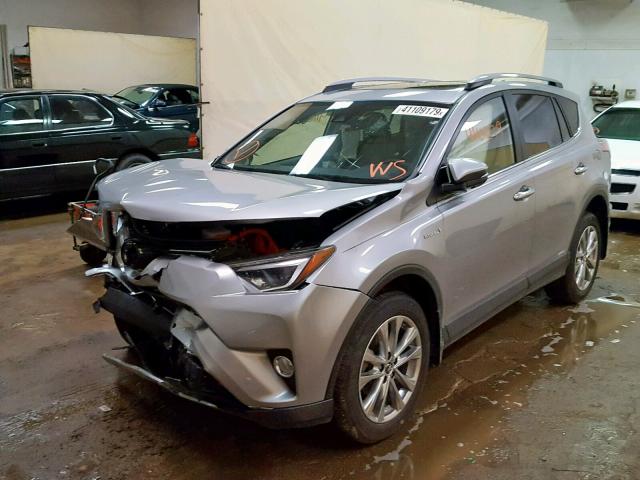 JTMDJREV6HD065110 - 2017 TOYOTA RAV4 HV LI SILVER photo 2