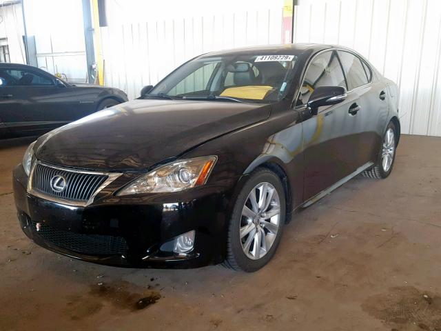 JTHBF5C20A5124533 - 2010 LEXUS IS 250 BLACK photo 2