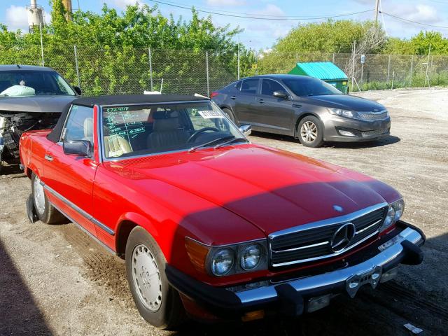 WDBBA48D3GA052150 - 1986 MERCEDES-BENZ 560 SL RED photo 1