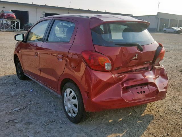 ML32A3HJXEH022975 - 2014 MITSUBISHI MIRAGE DE RED photo 3