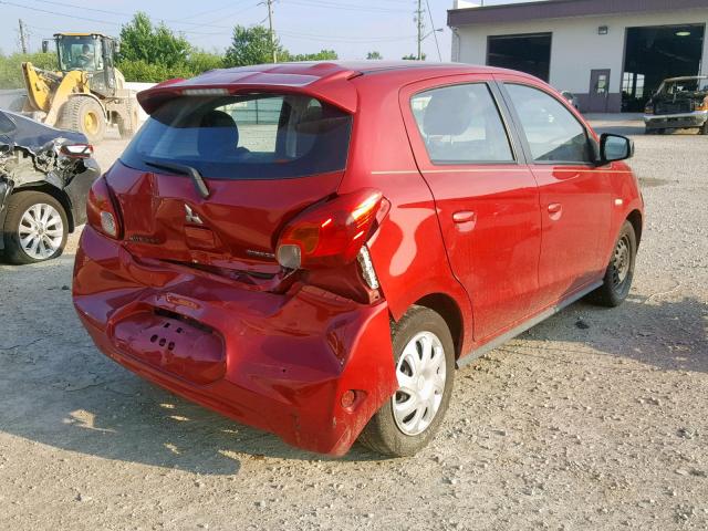 ML32A3HJXEH022975 - 2014 MITSUBISHI MIRAGE DE RED photo 4