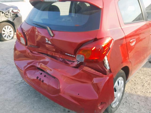 ML32A3HJXEH022975 - 2014 MITSUBISHI MIRAGE DE RED photo 9