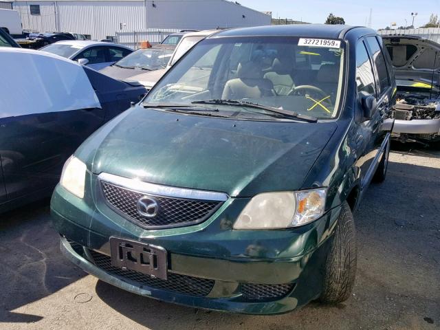 JM3LW28J430356726 - 2003 MAZDA MPV WAGON GREEN photo 2