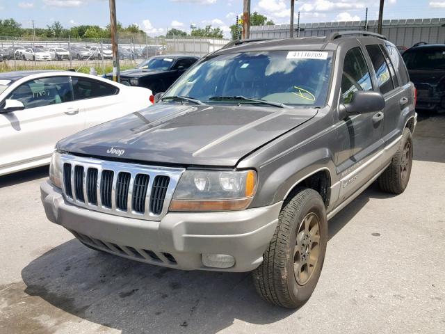 1J4GX38S82C226347 - 2002 JEEP GRAND CHER GRAY photo 2