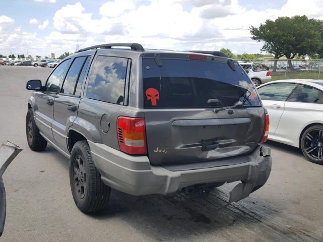 1J4GX38S82C226347 - 2002 JEEP GRAND CHER GRAY photo 3