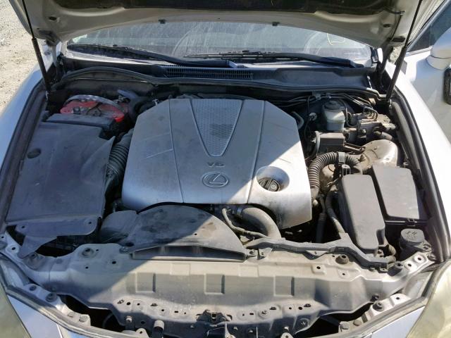 JTHBE262562001915 - 2006 LEXUS IS 350 GRAY photo 7