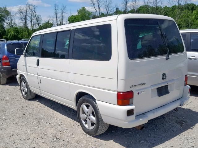 WV2KB47023H015350 - 2003 VOLKSWAGEN EUROVAN GL WHITE photo 3