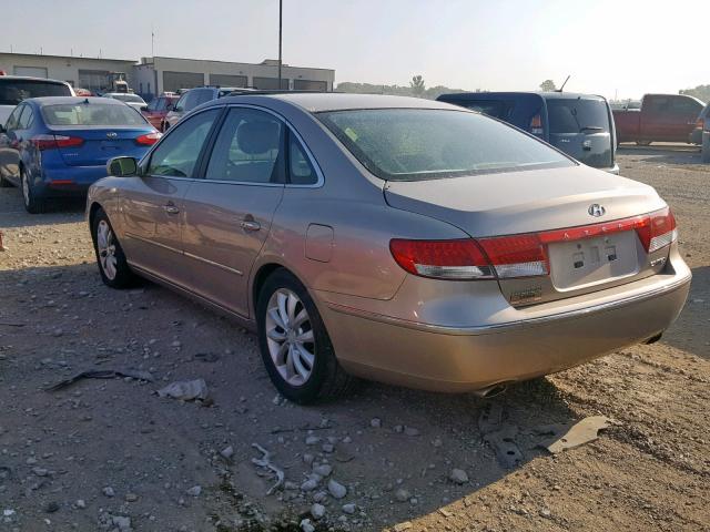 KMHFC46FX6A086873 - 2006 HYUNDAI AZERA SE GOLD photo 3