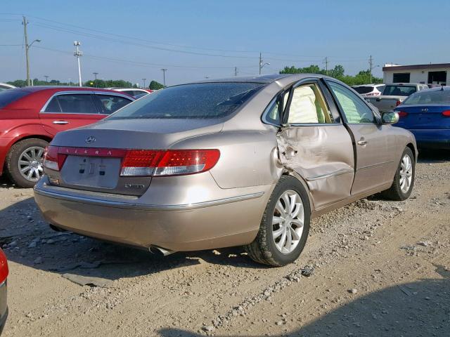 KMHFC46FX6A086873 - 2006 HYUNDAI AZERA SE GOLD photo 4