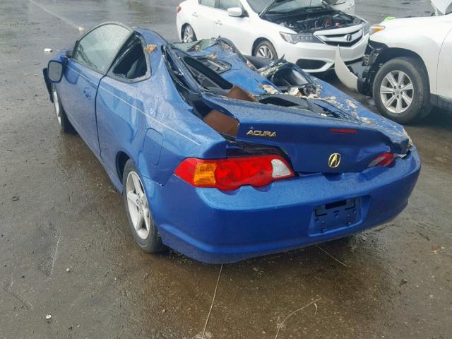 JH4DC53044S006295 - 2004 ACURA RSX TYPE-S BLUE photo 3