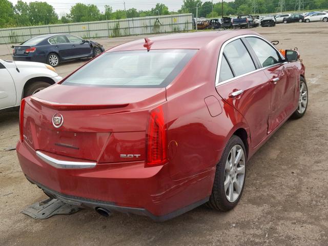 1G6AH5RX0D0140228 - 2013 CADILLAC ATS LUXURY RED photo 4