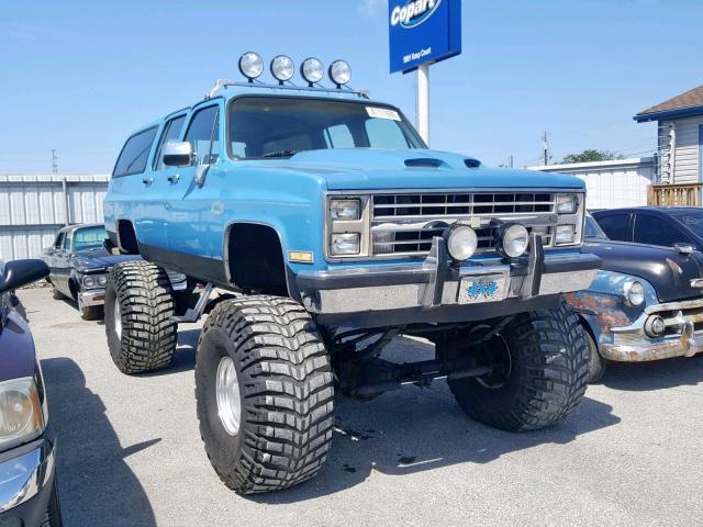 1GCEV16K8HF114567 - 1987 CHEVROLET SUBURBAN V BLUE photo 1