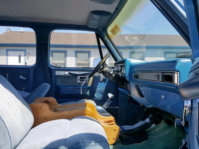 1GCEV16K8HF114567 - 1987 CHEVROLET SUBURBAN V BLUE photo 5