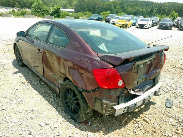 JTKDE177250061989 - 2005 TOYOTA SCION TC ბურგუნდია ფოტო 3